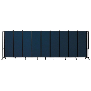 National Public Seating Portable Room Divider, 17.5 Wide, Blue Fabric room dividers, facade, temporary wall, moveable wall, portable wall, portable divider