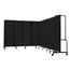 National Public Seating Portable Room Divider, 17.5' Wide, Black Fabric - NPS-RDB6-9PT10