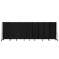 National Public Seating Portable Room Divider, 17.5' Wide, Black Fabric
