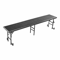 National Public Seating RS24C 8 Straight Standing Choral Riser, Carpet, 24" High choral risers, band risers, school risers, straight risers, choir stage risers, standing riser
