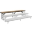 National Public Seating RS24HB 8' Straight Standing Choral Riser, Hardboard, 24" High - NPS-RS24HB