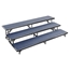 National Public Seating RS3LC 3-Level 8' Straight Standing Choral Riser, Carpet - NPS-RS3LC
