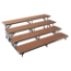 National Public Seating RS4LHB 4-Level 8' Straight Standing Choral Riser, Hardboard - NPS-RS4LHB