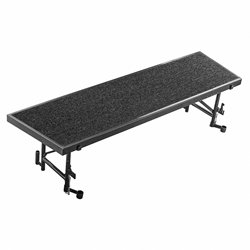 National Public Seating RT16C 8 Tapered Standing Choral Riser, Carpet, 16" High choral risers, band risers, school risers, tapered risers, choir stage risers, standing riser