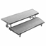 National Public Seating RT2LC 2-Level Tapered Standing Choral Riser, Carpet - NPS-RT2LC
