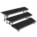 National Public Seating RT3LP 3-Level Tapered Standing Choral Riser, Polydeck