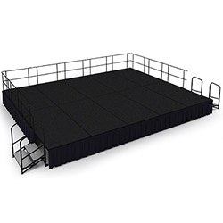 National Public Seating 16x20 Portable Stage Kit - 24" High, Carpet 16x20 stage, 20x16 stage, 16 x 20 portable stage kit
