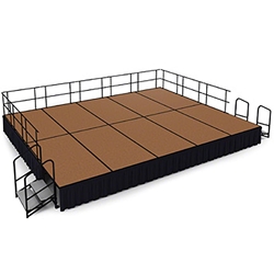 National Public Seating 16x20 Portable Stage Kit - 24" High, Hardboard 16x20 stage, 20x16 stage, 16 x 20 portable stage kit