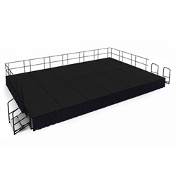 National Public Seating 16x24 Portable Stage Kit - 24" High, Carpet 16x24 stage, 24x16 stage, 16 x 24 portable stage kit