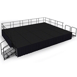 National Public Seating 16x20 Portable Stage Kit - 32" High, Carpet 16x20 stage, 20x16 stage, 16 x 20 portable stage kit