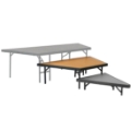 National Public Seating SP3616HB Seated Riser Stage Pie Tier, Hardboard, 16" Tall (36" Deep)