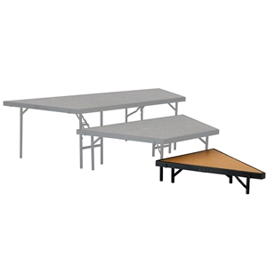 National Public Seating SP488HB Seated Riser Stage Pie Tier, Hardboard, 8" Height (48" Deep) choral risers, band risers, school risers, seated risers, angle, wedge, NPS, national public seating