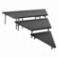 National Public Seating SPST363LC 3-Tier Seated Riser Stage Pie Section, Carpet (36" Deep Tiers) - NPS-SPST363LC