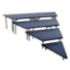 National Public Seating SPST364LC 4-Tier Seated Riser Stage Pie Section, Carpet (36" Deep Tiers) - NPS-SPST364LC