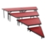 National Public Seating SPST364LC 4-Tier Seated Riser Stage Pie Section, Carpet (36" Deep Tiers) - NPS-SPST364LC
