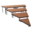National Public Seating SPST364LHB 4-Tier Seated Riser Stage Pie Section, Hardboard (36" Deep Tiers) - NPS-SPST364LHB