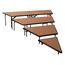 National Public Seating SPST364LHB 4-Level Seated Riser Stage Pie Set, Hardboard (36" Deep Tiers) - NPS-SPST364LHB