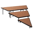 National Public Seating SPST363LHB 3-Level Seated Riser Stage Pie Set, Hardboard (36" Deep Tiers)