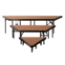 National Public Seating SPST363LHB 3-Tier Seated Riser Stage Pie Section, Hardboard (36" Deep Tiers) - NPS-SPST363LHB