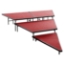 National Public Seating SPST483LC 3-Tier Seated Riser Stage Pie Section, Carpet (48" Deep Tiers) - NPS-SPST483LC