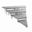 National Public Seating SPST484LC 4-Tier Seated Riser Stage Pie Section, Carpet (48" Deep Tiers) - NPS-SPST484LC