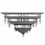 National Public Seating SPST484LC 4-Tier Seated Riser Stage Pie Section, Carpet (48" Deep Tiers) - NPS-SPST484LC