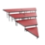 National Public Seating SPST484LC 4-Tier Seated Riser Stage Pie Section, Carpet (48" Deep Tiers) - NPS-SPST484LC