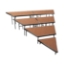 National Public Seating SPST484LHB 4-Tier Seated Riser Stage Pie Section, Hardboard (48" Deep Tiers) - NPS-SPST484LHB