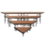 National Public Seating SPST484LHB 4-Tier Seated Riser Stage Pie Section, Hardboard (48" Deep Tiers) - NPS-SPST484LHB
