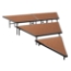 National Public Seating SPST483LHB 3-Tier Seated Riser Stage Pie Section, Hardboard (48" Deep Tiers) - NPS-SPST483LHB