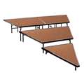 National Public Seating SPST483LHB 3-Level Seated Riser Stage Pie Set, Hardboard (48" Deep Tiers)