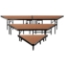 National Public Seating SPST483LHB 3-Tier Seated Riser Stage Pie Section, Hardboard (48" Deep Tiers) - NPS-SPST483LHB