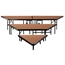 National Public Seating SPST483LHB 3-Level Seated Riser Stage Pie Set, Hardboard (48" Deep Tiers) - NPS-SPST483LHB