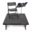 National Public Seating TransFix 4'x4' Stage Panel, 16"-24" Adjustable Height with Carpet Surface - NPS-TFXS48481624C
