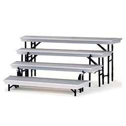 National Public Seating TPR72/TPRA TransPort 4-Level Tapered Standing Choral Riser choral risers, band risers, school risers, tapered risers, wedge risers, angled risers, transport risers, trans port risers, choir stage risers