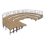 National Public Seating SST36HB 3-Level Seated Riser Straight Stage Section, Hardboard (36" Deep Tiers) - NPS-SST363LHB