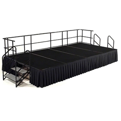 National Public Seating 8x16 Carpeted Portable Stage - SG482404C