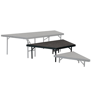 National Public Seating SP3616C Seated Riser Stage Pie Tier, Carpet, 16" High (36" Deep) choral risers, band risers, school risers, seated risers, angle, wedge, NPS, national public seating