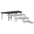 National Public Seating SP3632C Seated Riser Stage Pie Tier, Carpet, 32" Height (36" Deep)