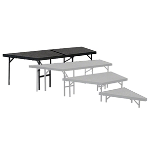 National Public Seating SP3632C Seated Riser Stage Pie Tier, Carpet, 32" Height (36" Deep) choral risers, band risers, school risers, seated risers, angle, wedge, NPS, national public seating