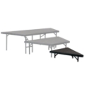 National Public Seating SP488C Seated Riser Stage Pie Tier, Carpet, 8" Height (48" Deep)
