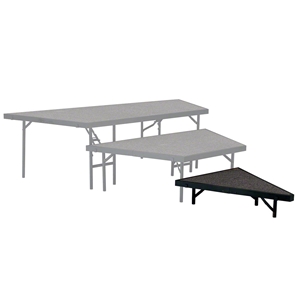 National Public Seating SP368C Seated Riser Stage Pie Tier, Carpet, 8" High (36" Deep) choral risers, band risers, school risers, seated risers, angle, wedge, nps, national public seating