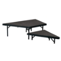 National Public Seating SPST362LC 2-Tier Seated Riser Stage Pie Section, Carpet (36" Deep Tiers)