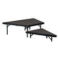 National Public Seating SPST362LC 2-Level Seated Riser Stage Pie, Carpet (36" Deep Tiers)
