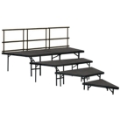 National Public Seating SPST364LC 4-Tier Seated Riser Stage Pie Section, Carpet (36" Deep Tiers)