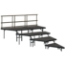 National Public Seating SPST364LC 4-Tier Seated Riser Stage Pie Section, Carpet (36" Deep Tiers) - NPS-SPST364LC