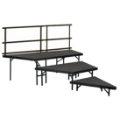 National Public Seating SPST363LC 3-Tier Seated Riser Stage Pie Section, Carpet (36" Deep Tiers)