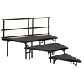 National Public Seating SPST483LC 3-Level Seated Riser Stage Pie Set, Carpet (48" Deep Tiers)