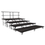 National Public Seating SST484LC 4-Level Seated Riser Straight Stage Section, Carpet (48" Deep Tiers) - NPS-SST484LC