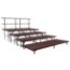 National Public Seating SST484LC 4-Level Seated Riser Straight Stage Section, Carpet (48" Deep Tiers) - NPS-SST484LC